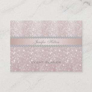 Professional elegant bokeh pearls business card