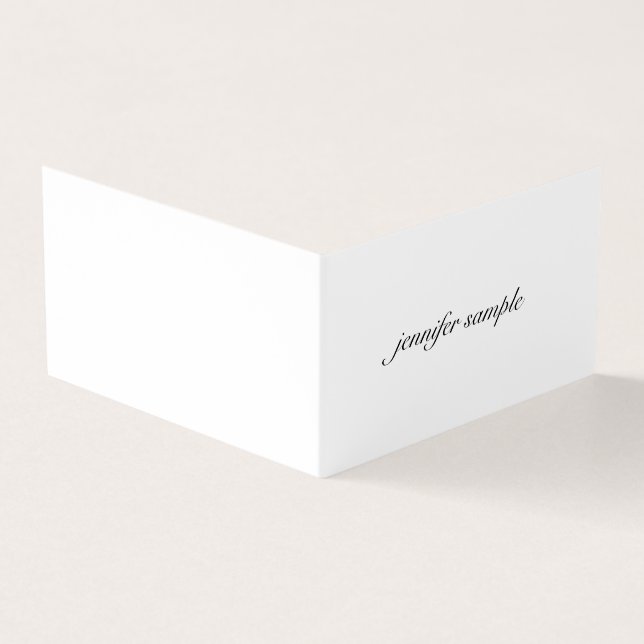 Professional Elegant Clean Modern Minimalist Chic Business Card (Outside)