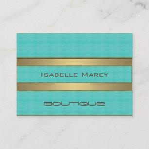 Professional elegant contemporary turquoise gold business card