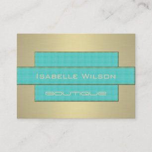 Professional elegant contemporary turquoise gold business card