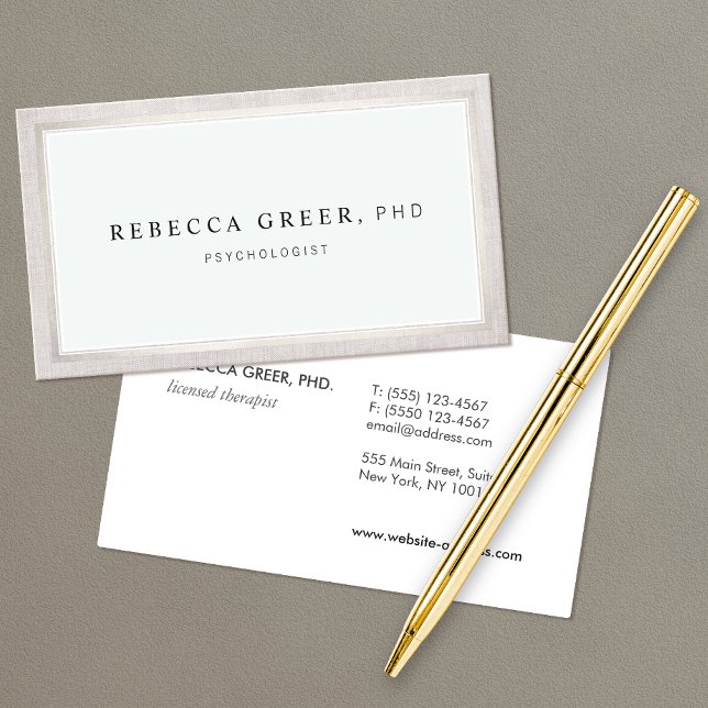 Professional Elegant Counsellor and Therapist Business Card (Creator Uploaded)