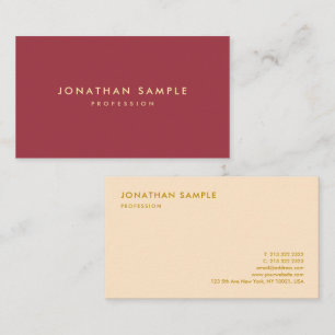Professional Elegant Design Gold Colour Text Luxe Business Card