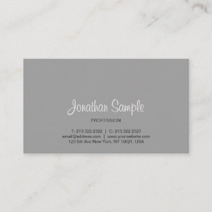 Professional Elegant Design Grey Modern Simple Business Card