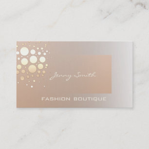 Professional elegant fancy golden/bronze confetti business card