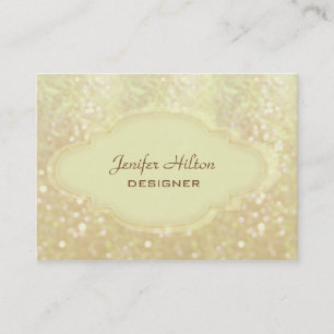 Professional elegant glitter bokeh business card