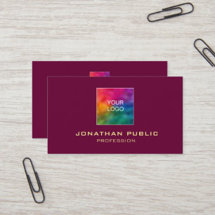 Professional Elegant Gold Colour Text Template Lux Business Card