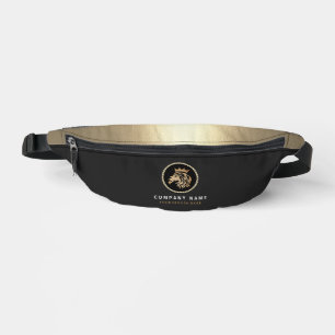 Professional Elegant Gold Lion Logo Fanny Pack