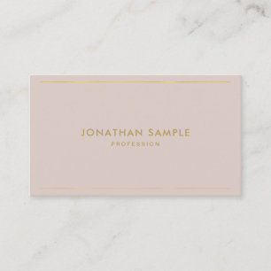 Professional Elegant Gold Text Modern Minimalistic Business Card