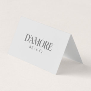 Professional Elegant gray and White Folded Business Card