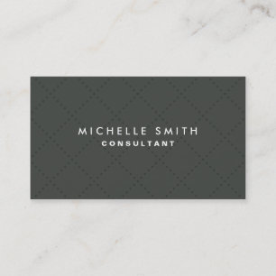 Professional Elegant Green Plain Dot Pattern Business Card