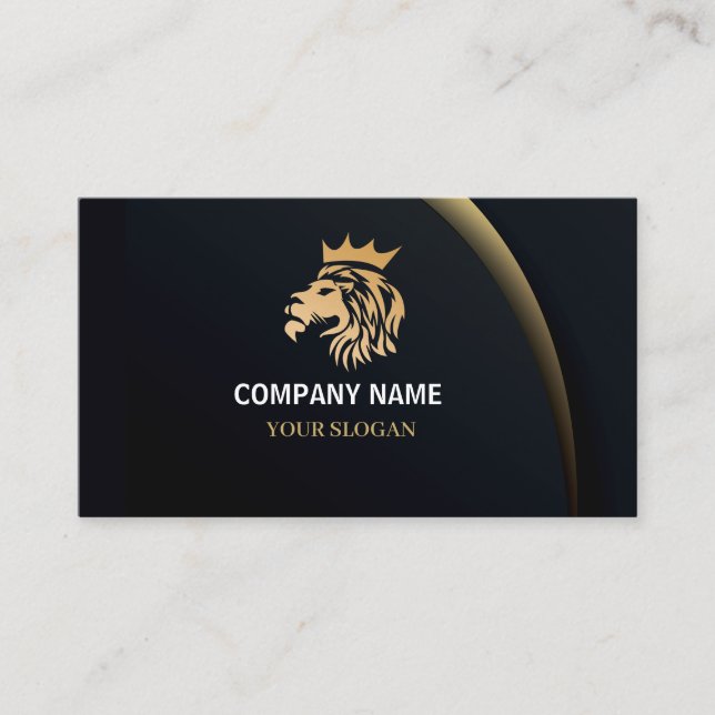  Professional Elegant Lion Logo  Appointment Card (Front)
