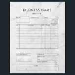 Professional Elegant Marble Invoice Receipt Letterhead<br><div class="desc">Build your customer's trust with these invoice letterhead sheets that have a elegant marble background and standard text typeface. Not only are they professional and easy to read,  they have convenient sections that you can edit in the design tool.</div>