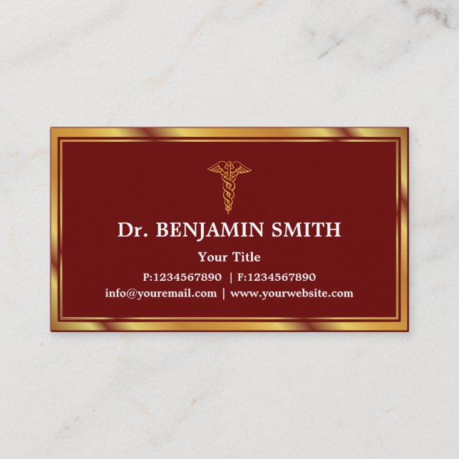 Professional Elegant Medical Care Appointment Card (Front)