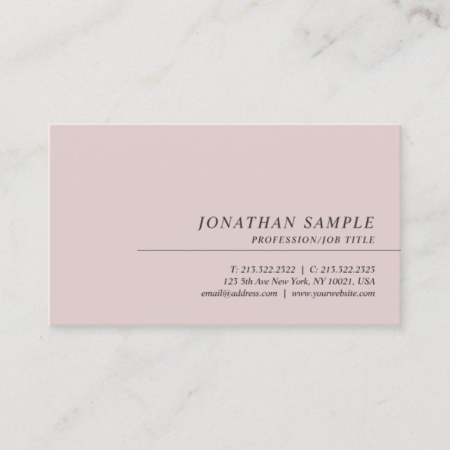 Professional Elegant Minimalist Template Modern Business Card (Front)
