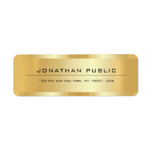 Professional Elegant Modèle Gold Adresse de retour