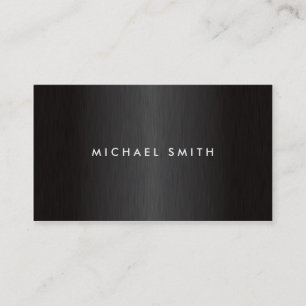 Professional Elegant Modern Black Brushed Metal Business Card