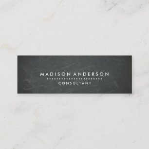 Professional Elegant Modern Black Chalk Board Mini Business Card