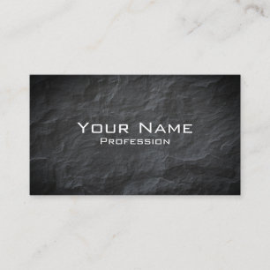 Professional Elegant Modern Black Slate Stone Business Card