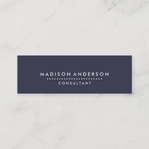 Professional Elegant Modern Blue Chalk Board Mini Business Card