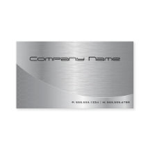 Professional Elegant Modern Brushed Silver Busines