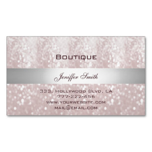 Professional elegant modern chic glittery 	Magnetic business card