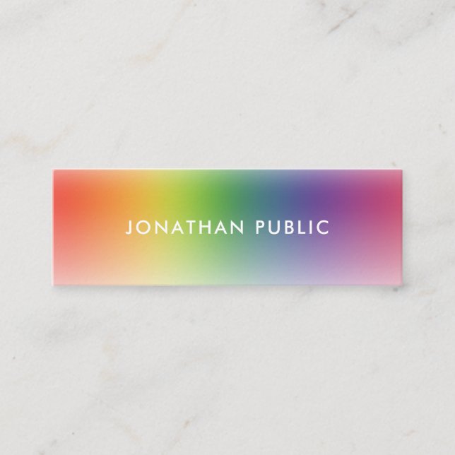 Professional Elegant Modern Colourful Simple Mini Business Card (Front)