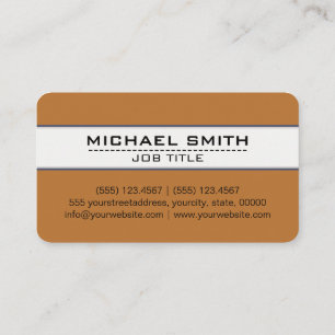 Professional Elegant Modern Copper Minimalist Business Card