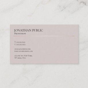 Professional Elegant Modern Design Minimal Plain Business Card