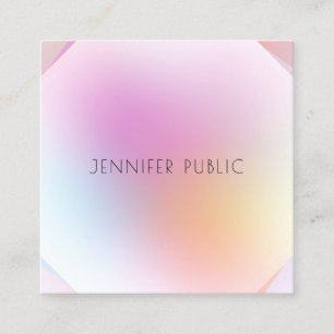 Professional Elegant Modern Design Trendy Colourfu Square Business Card