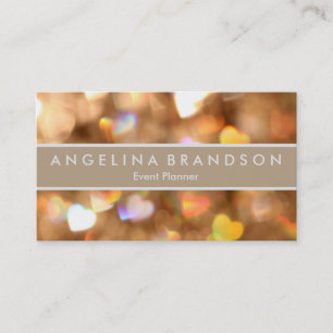 Professional Elegant Modern Glitter Event Planner Business Card