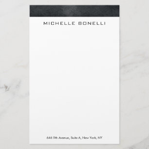 Professional elegant modern grey white minimalist stationery