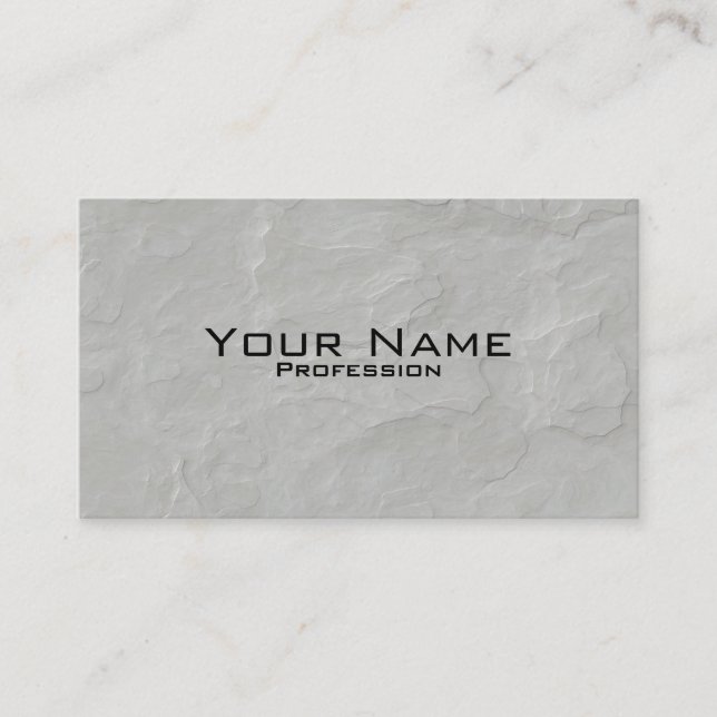 Professional Elegant Modern Light Slate Stone Business Card (Front)