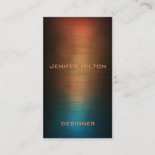 Professional elegant modern luxury colourful metal business card
