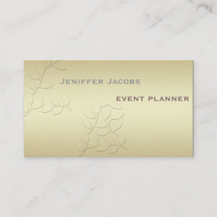 Professional elegant modern luxury shiny leaves business card