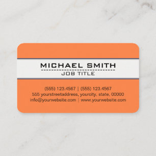 Professional Elegant Modern Mango Tango Minimalist Business Card