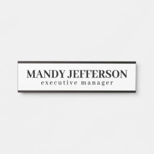 Professional elegant modern minimalist add name door sign