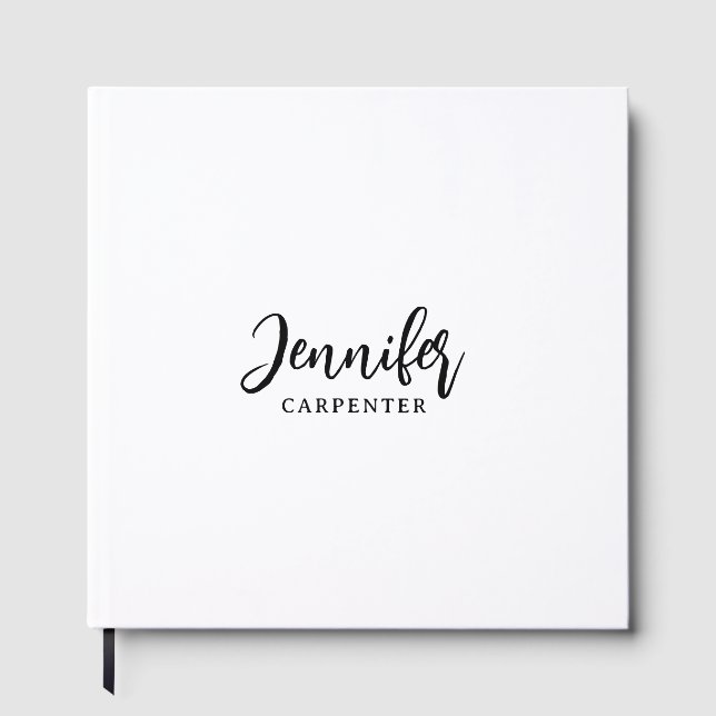 Professional elegant modern minimalist add name guest book (Front)