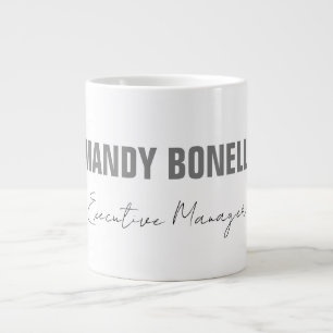 Professional elegant modern minimalist add name large coffee mug