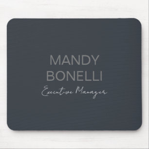 Professional elegant modern minimalist add name mouse pad