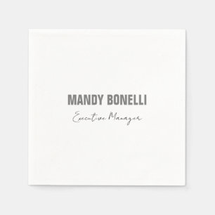 Professional elegant modern minimalist add name napkin