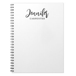 Professional elegant modern minimalist add name notebook