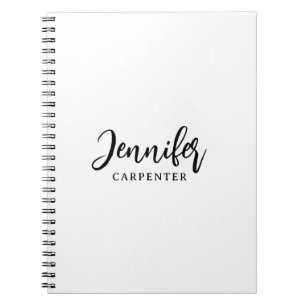 Professional elegant modern minimalist add name notebook