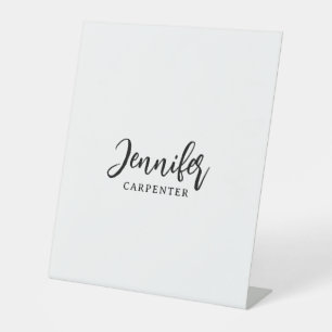 Professional elegant modern minimalist add name pedestal sign