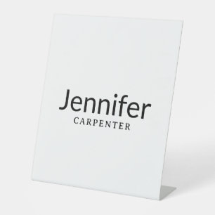 Professional elegant modern minimalist add name pedestal sign