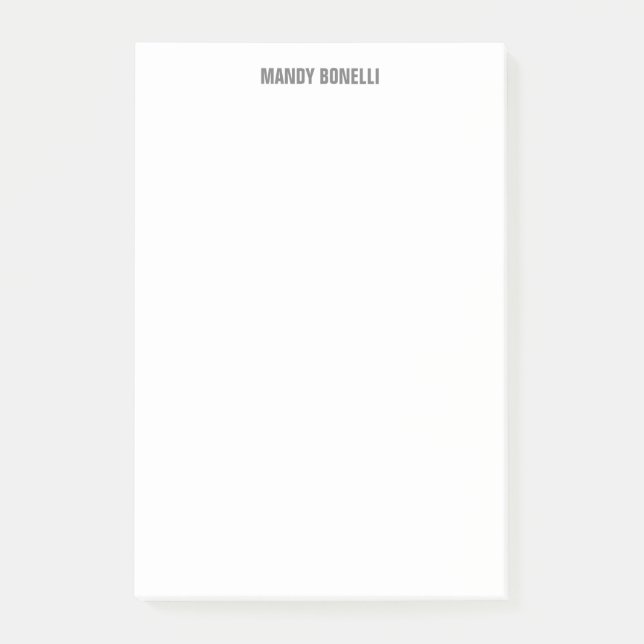 Professional elegant modern minimalist add name post-it notes (Front)