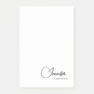 Professional elegant modern minimalist add name post-it notes