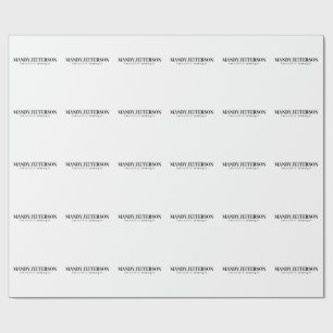 Professional elegant modern minimalist add name wrapping paper