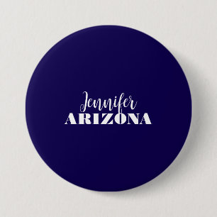 Professional elegant modern minimalist dark blue 3 inch round button