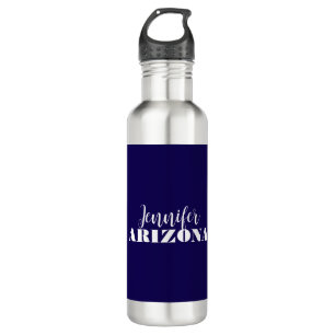 Professional elegant modern minimalist dark blue 710 ml water bottle