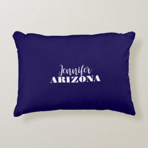 Professional elegant modern minimalist dark blue accent pillow
